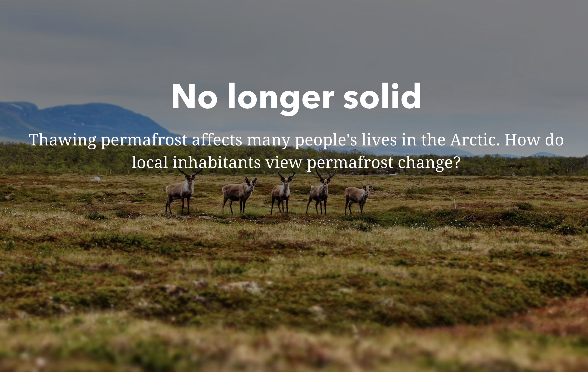 How do local Arctic inhabitants view permafrost change? New Story Map out on the findings.